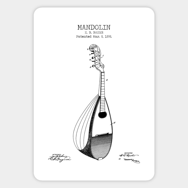 MANDOLIN patent Sticker by Dennson Creative